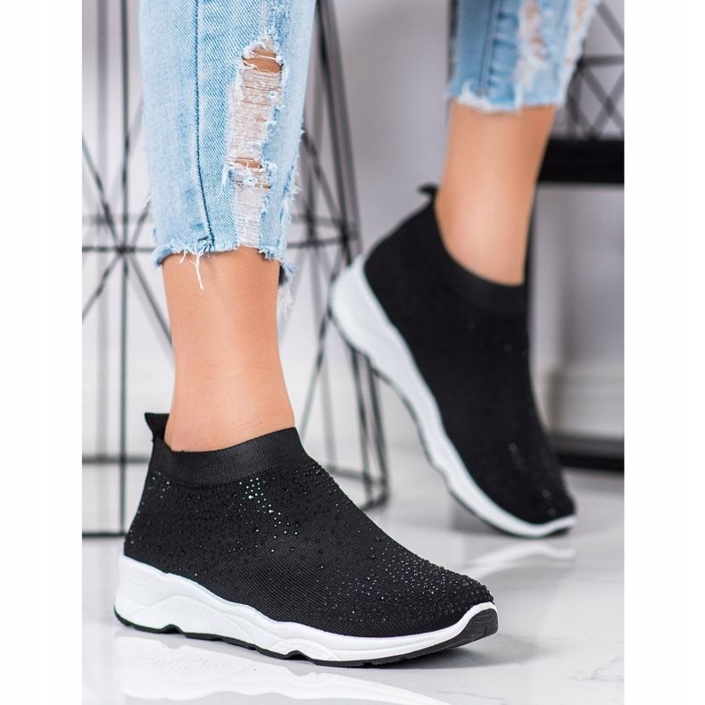 Goodin Sportovní obuv s krystaly černá 1