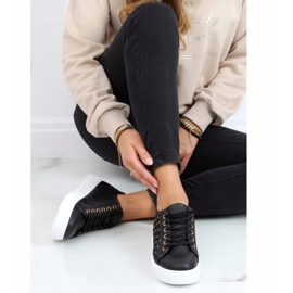 Černé dámské tenisky s cvočky LA124P Black černá 1