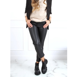 Černé boty Chelsea na vysoké podrážce černé 888-52 černé černá 1