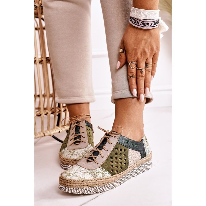 Dámské brogues Maciejka Leather Green 03339-09 zelený 1