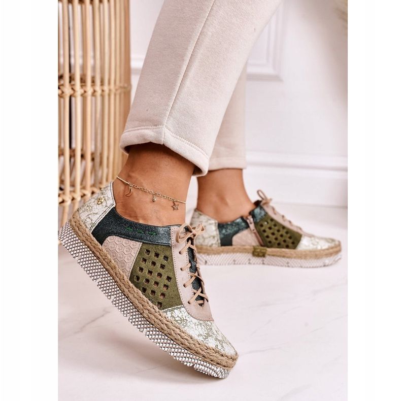 Dámské brogues Maciejka Leather Green 03339-09 zelený 2