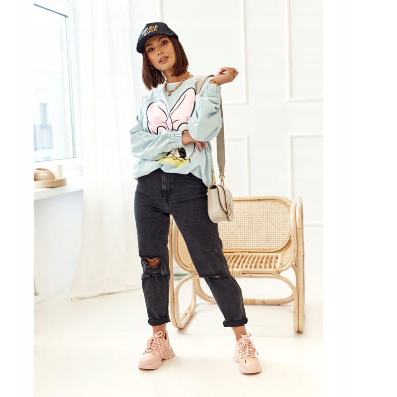 PS1 Dámské tenisky na masivní podrážce růžové robustní růžový 2