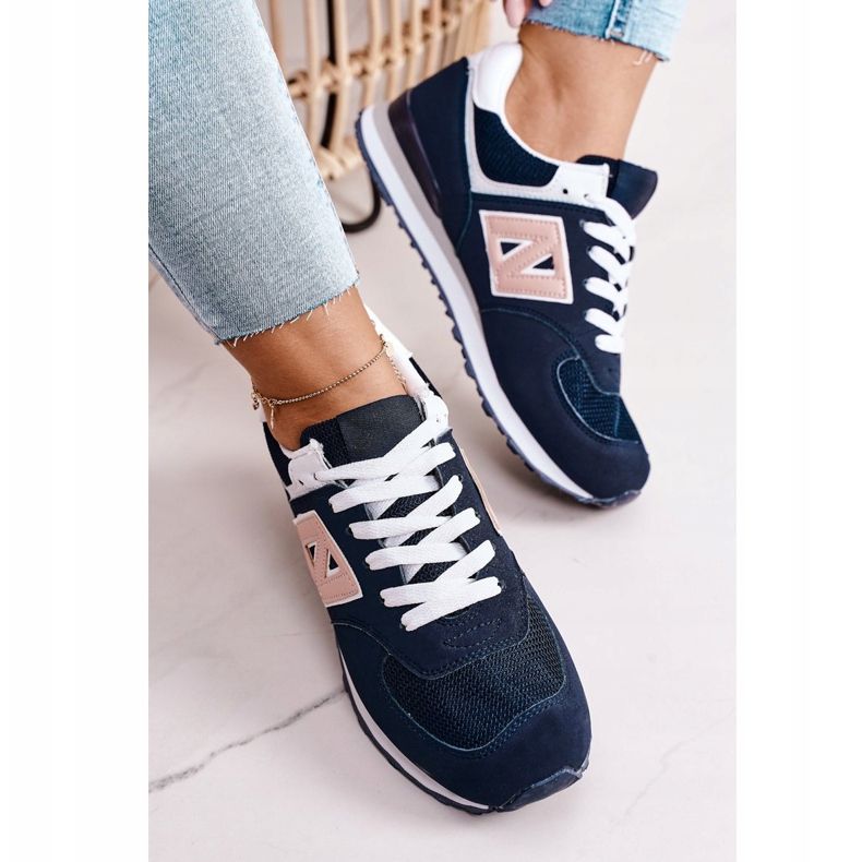 Dámská sportovní obuv Tenisky Navy Last Minute bílý námořnická modř růžový 1