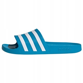 Modré pantofle Adidas Adilette Aqua FY8047 bílý modrý 1