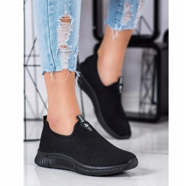 SHELOVET Pohodlné textilní tenisky černý 1