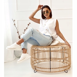 PS1 Dámské tenisky na platformě bílé a béžové Riri béžový bílý 2