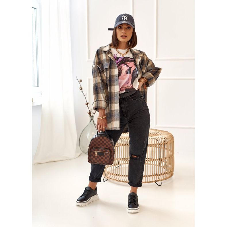 PS1 Dámské tenisky na černé platformě Riri černá 2