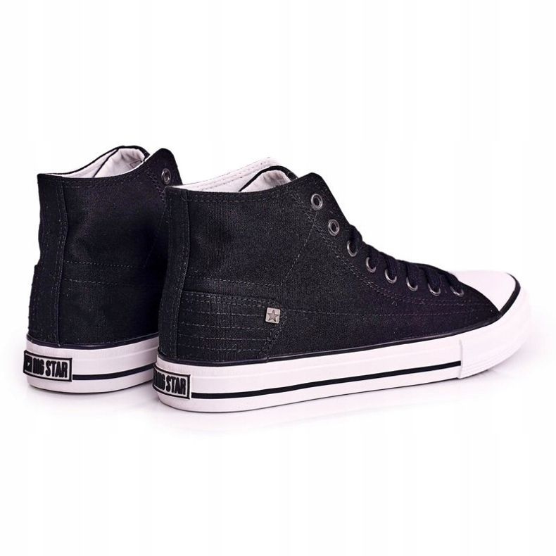 Pánské klasické vysoké tenisky Big Star DD174249 černé černý 1