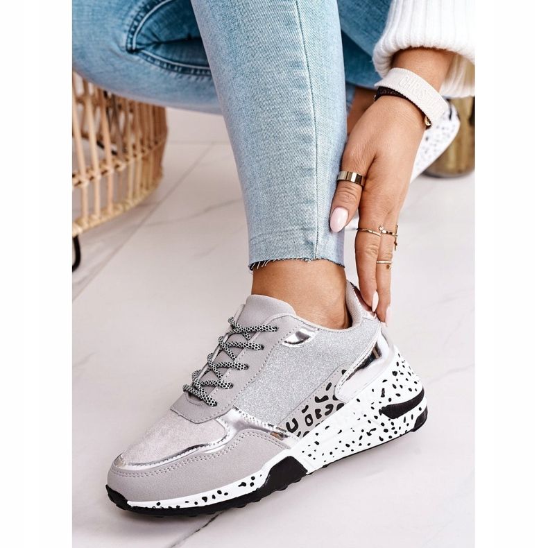 PS1 Dámské klínové tenisky Silver Avery šedá vícebarevný 2