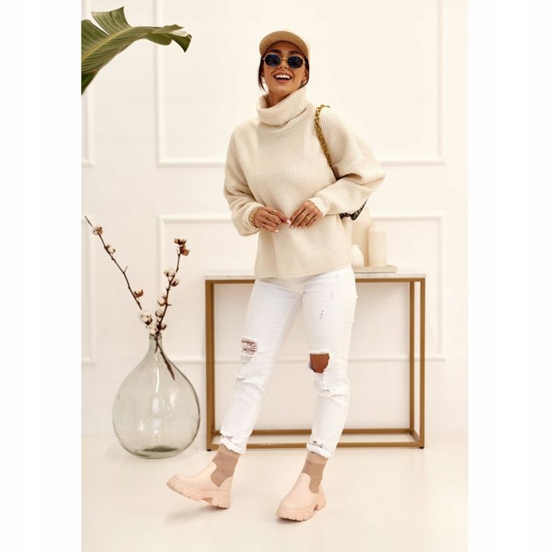 Dámské ponožkové boty Workers Beige Stormy hnědý 2 Dámské ponožkové boty Workers Beige Stormy hnědý 2