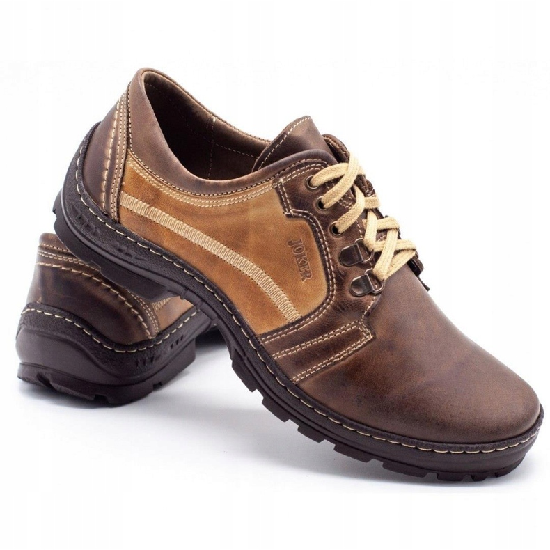 Joker Pánské trekové boty 192 hnědé béžový hnědý 3