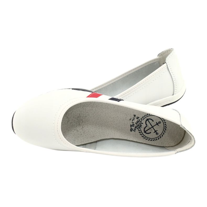 Dámské sportovní balerínky Filippo DP2063 / 21 bílý červené námořnická modrá 4