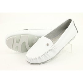 Dámské kožené mokasíny Filippo DP2037 White bílý 3