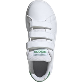 Dětské boty Adidas Advantage C bílé a zelené EF0223 bílý 1