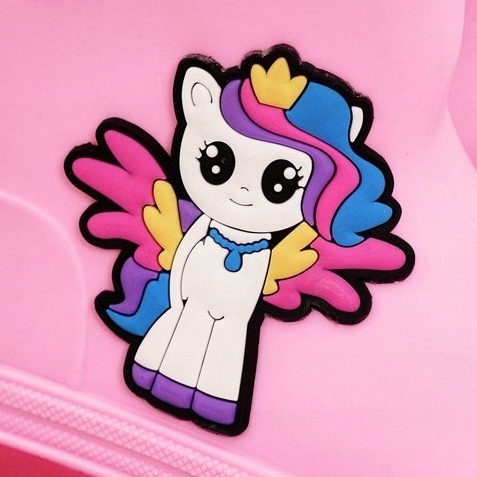 Dětské růžové galoše s poníkem růžový 1