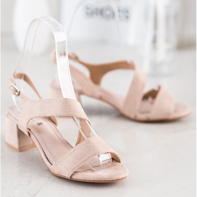 Kylie Béžové sandály na nízkém baru béžový 2