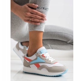 SHELOVET Sportovní obuv se síťovinou bílý modrý oranžový šedá 1