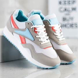 SHELOVET Sportovní obuv se síťovinou bílý modrý oranžový šedá 2