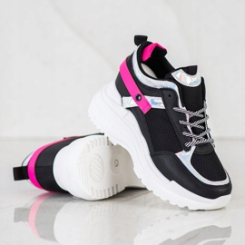 Marquiz Klínové tenisky černá růžový 1