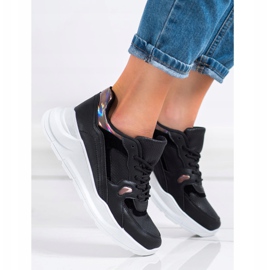 SHELOVET Černé tenisky černá vícebarevný 1