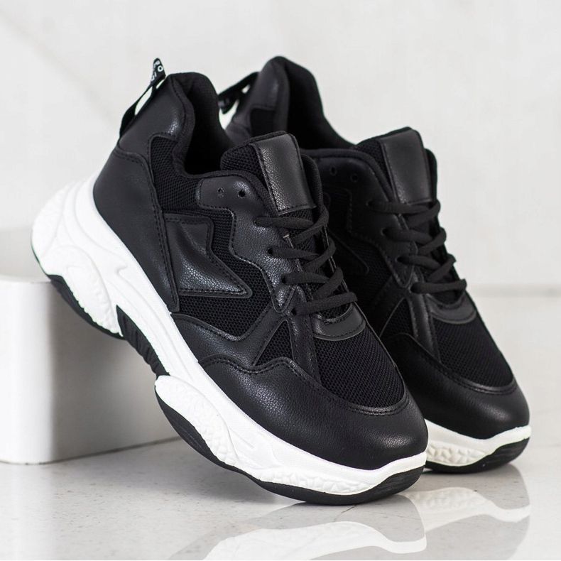 Fashion Pohodlné tenisky černá 1