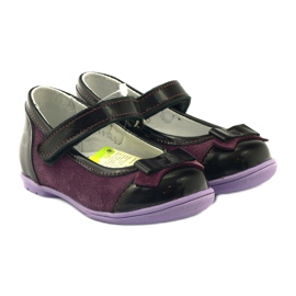 Burgundská kožená balerína s lukem renbut červené 4 Burgundská kožená balerína s lukem renbut červené 4