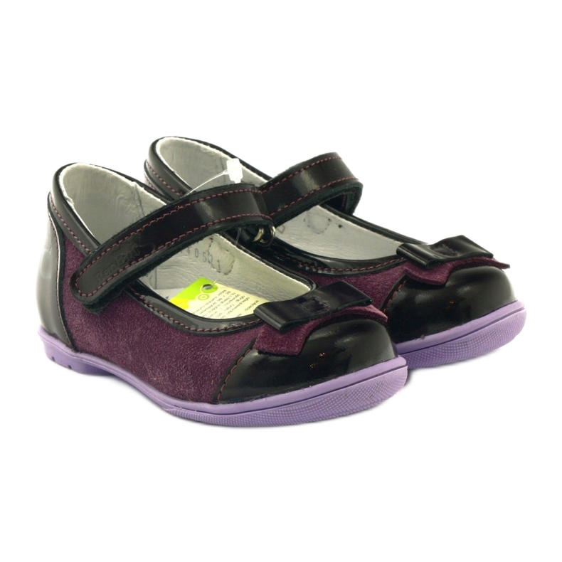 Burgundská kožená balerína s lukem renbut červené 4 Burgundská kožená balerína s lukem renbut červené 4