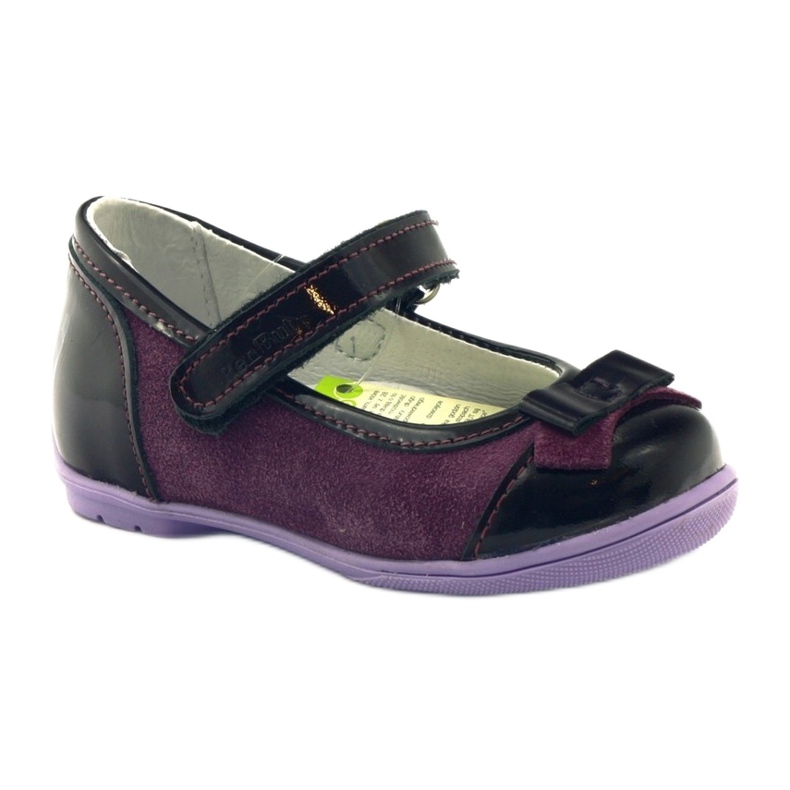 Burgundská kožená balerína s lukem renbut červené 1 Burgundská kožená balerína s lukem renbut červené 1