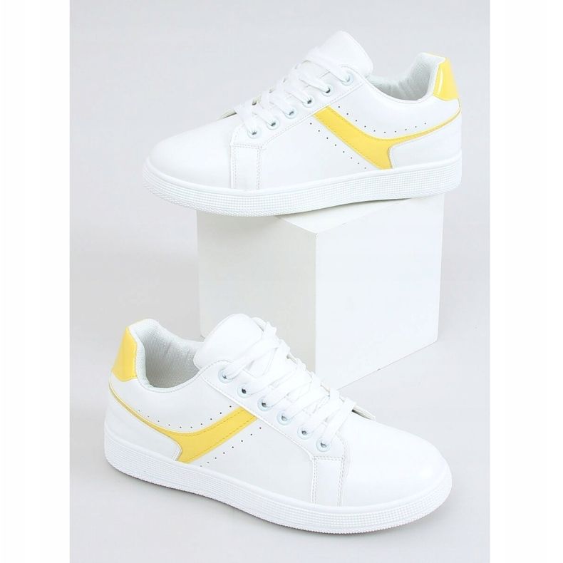 Bílé dámské tenisky 999-52 žluté bílý žlutá 1