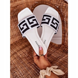 Dámské klasické pantofle bílé Melinda bílý černá 1