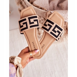 Dámské klasické béžové pantofle Melinda béžový černá 1