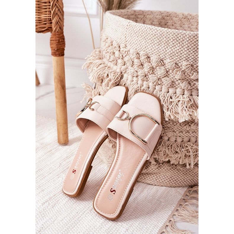 PS1 Dámské elegantní pantofle béžové Debbie béžový 2