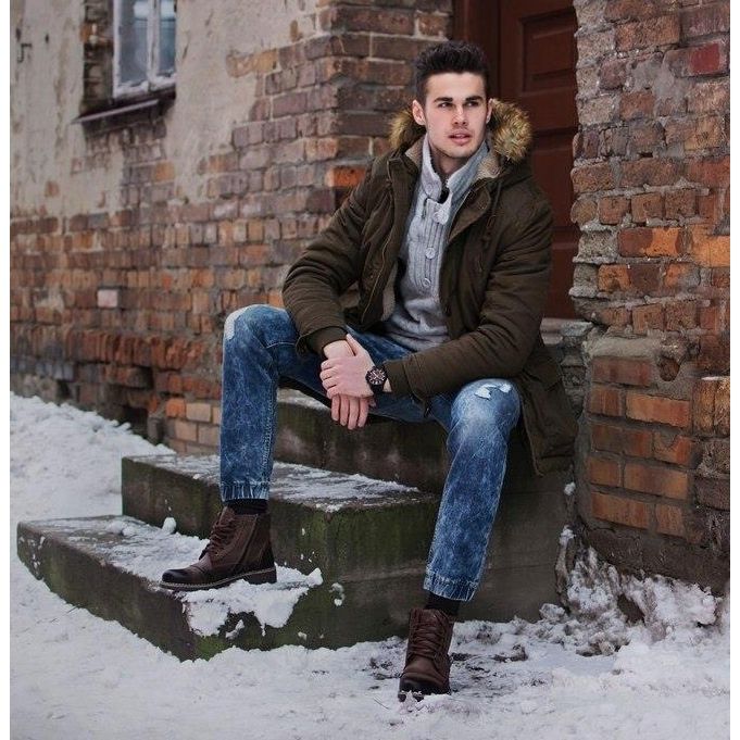 Mario Pala Pánské kozačky s kožešinou 312 hnědé hnědý 5