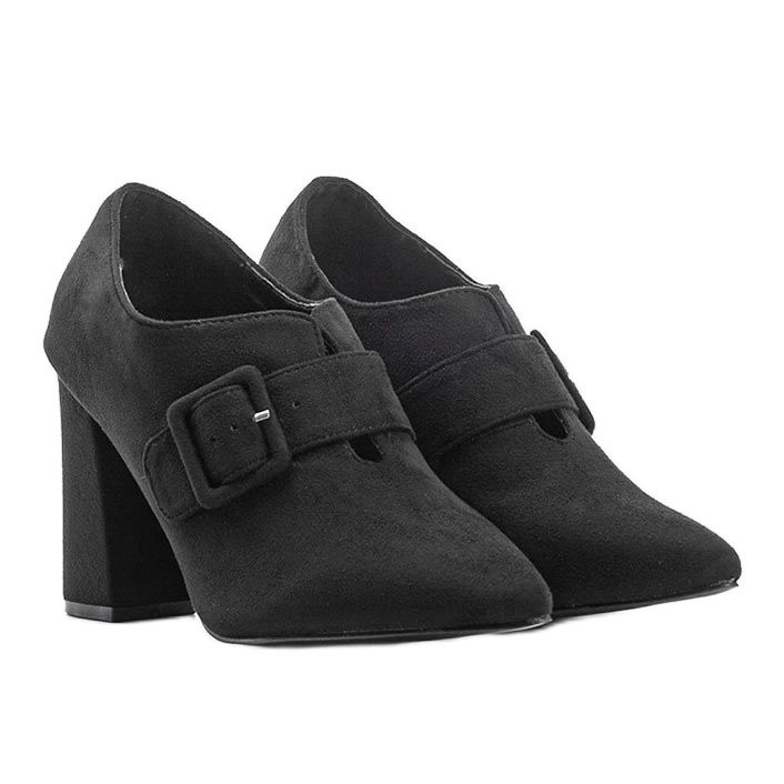 Černé kotníkové boty z eko semiše Galilea černá 1 Černé kotníkové boty z eko semiše Galilea černá 1