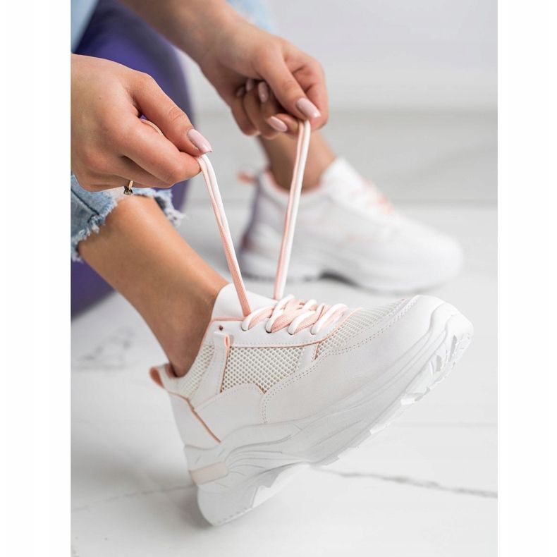 SHELOVET Pohodlné bílé tenisky bílý 1