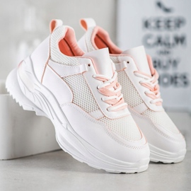 SHELOVET Pohodlné bílé tenisky bílý 2