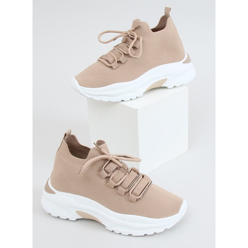 Béžové sportovní ponožky V8043-2 Khaki boty béžový 1