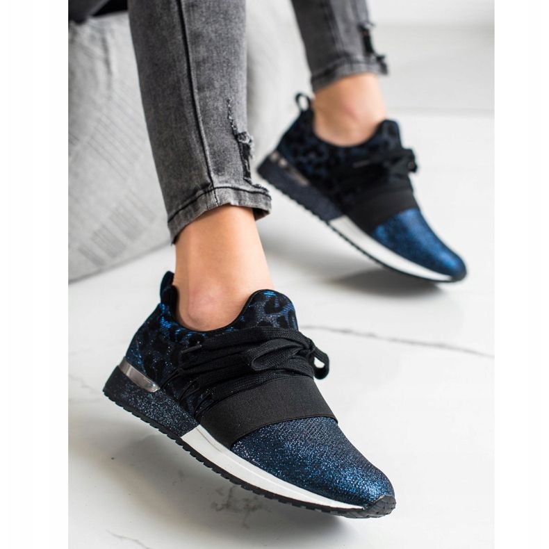 Kylie Nazouvací tenisky s potiskem Leopard modrý 1