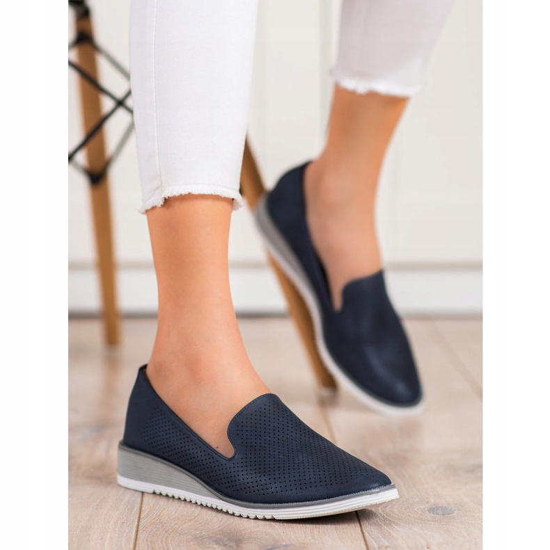 Goodin Prolamované kožené pány modrý 2 Goodin Prolamované kožené pány modrý 2