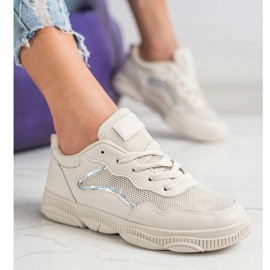 Ideal Shoes Příležitostné béžové tenisky béžový 2