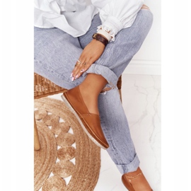 Dámské kožené balerínky Maciejka červená 01930-52 hnědý 1