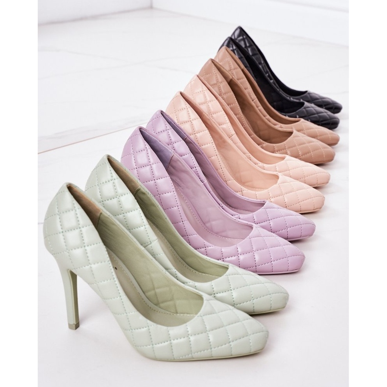 PS1 Elegantní béžové prošívané podpatky Rosanna béžový 1