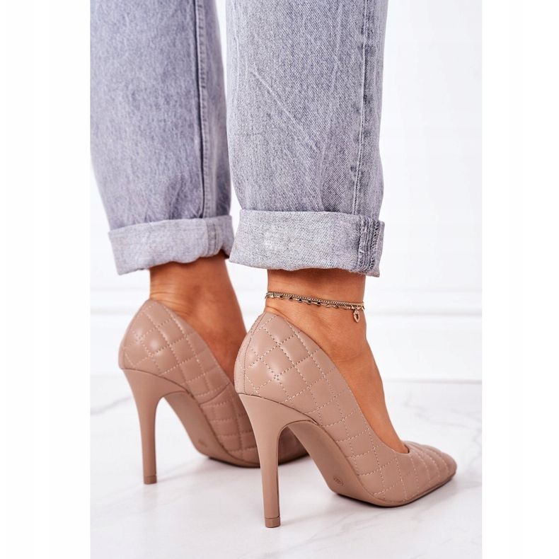 PS1 Elegantní prošívané jehly jasně hnědé rosanny hnědý 1