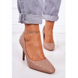 PS1 Elegantní prošívané jehly jasně hnědé rosanny hnědý 2