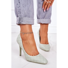 PS1 Elegantní zelené prošívané jehly Rosanna zelená 1