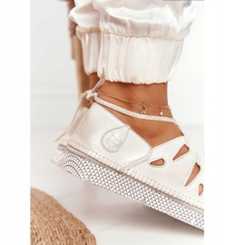 Dámské kožené boty Maciejka béžovo-zlaté 04449-25 béžový zlatý 1