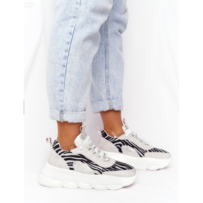 Dámské sportovní boty Lu Boo tlustá podrážka šedá Ochutnejte! 1