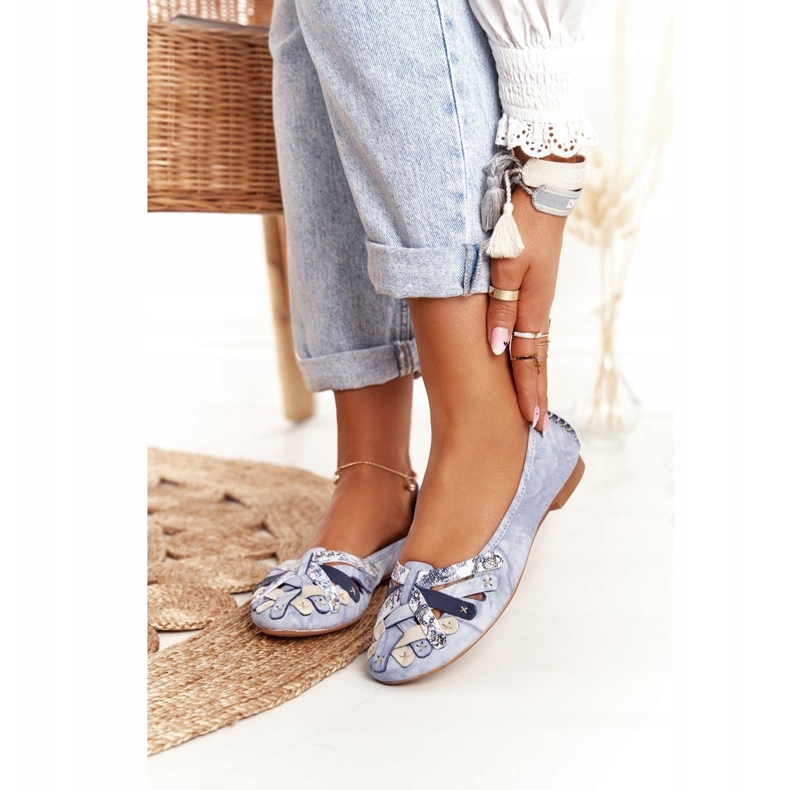 Dámské kožené balerínky Maciejka Blue 01358-45 modrý 2 Dámské kožené balerínky Maciejka Blue 01358-45 modrý 2