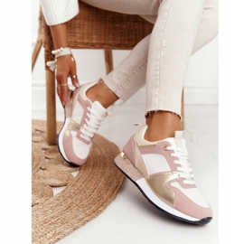 Dámské sportovní boty Tenisky béžové s brokátem Belinda béžový vícebarevný 2