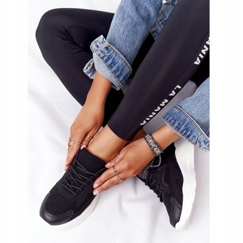 FB2 Dámské černé tenisky Delusion na velké podrážce černá 2